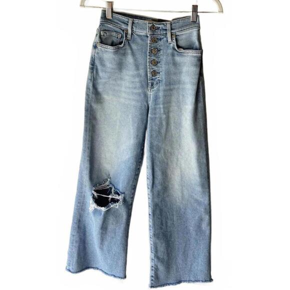 7 For All Mankind Luxe Vintage Cropped Jo Trouser Flare Jean - Picture 1 of 9
